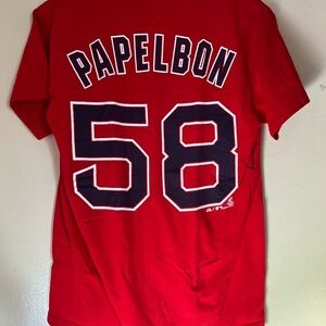 y2k 2008 boston red sox papelbon jersey shirt md mlb baseball